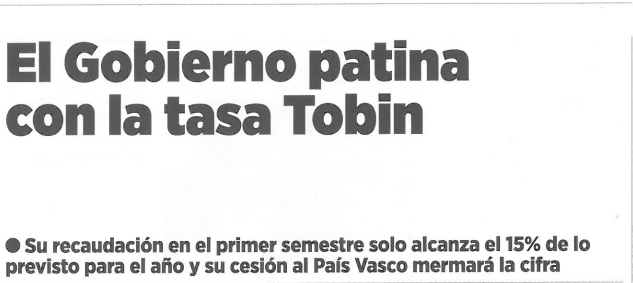 El Gobierno patina con la tasa Tobin