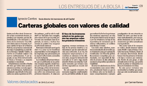 Carteras globales con valores de calidad